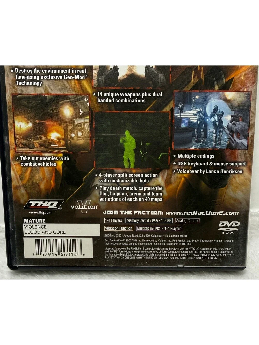 Red Faction II Sony PlayStation 2 PS2 Complete CIB Black Label